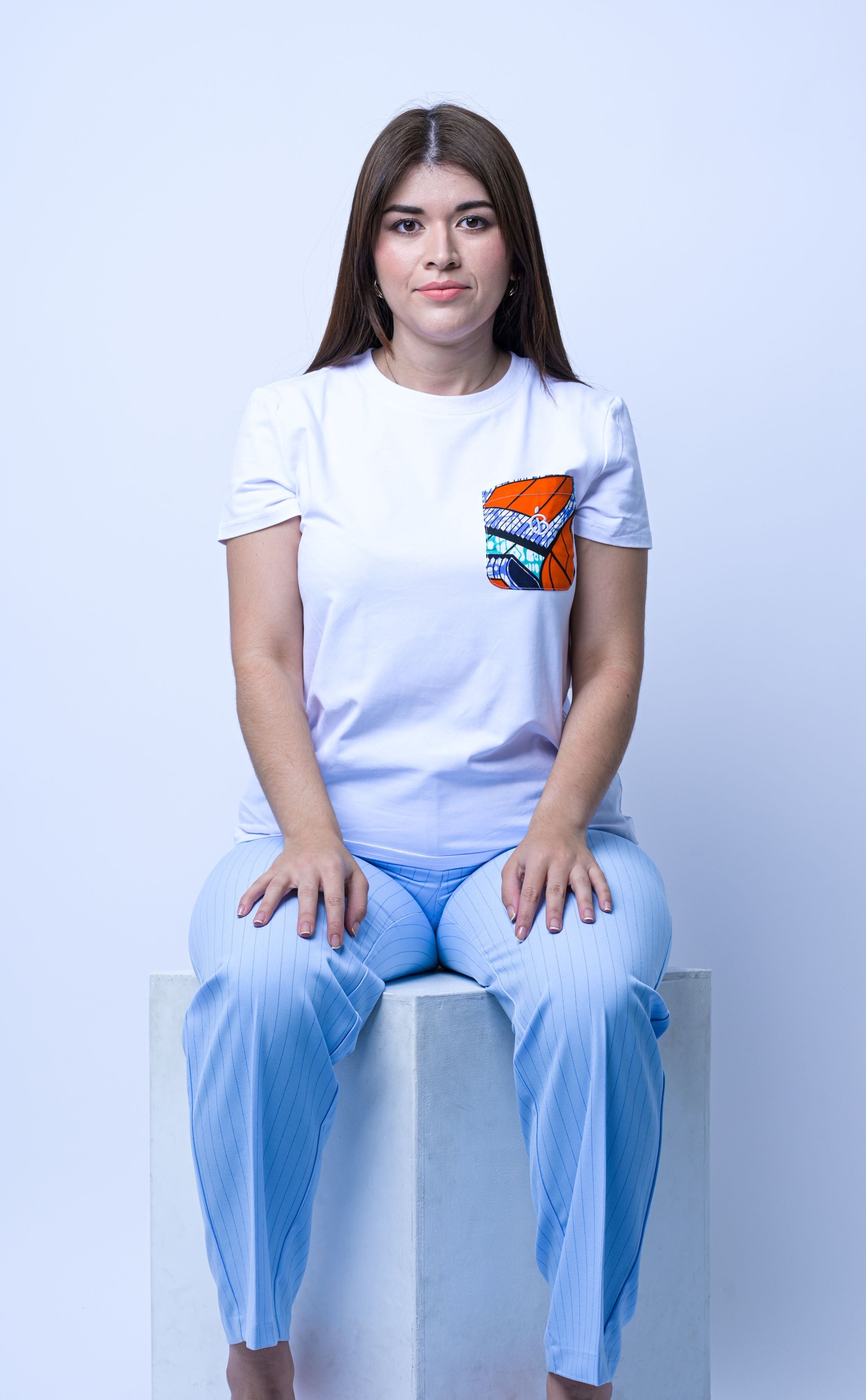 BONBERRY Blue Ivory Wax Pocket T-shirt